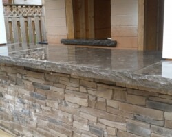 Stone outdoor kitchen