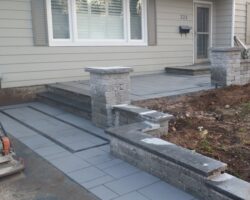 Front Entrance with Stone Walls
