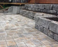 armour stone retaining wall