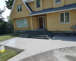 Front Entrance, steps, and driveway accent