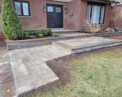 Interlock front entrance and walkway