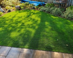 Artificial turf in small green area